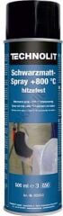 Technolit ısıya dayanıklı siyah mat sprey boya 500 ml.