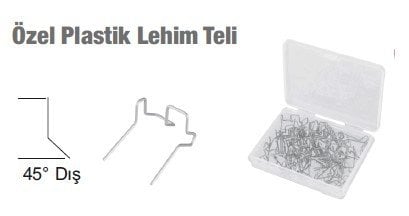 Özel Plastik Lehim Teli Tampon Tamir 45° Dış 0,8 mm Tel Kalınlığı