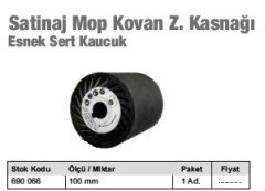 Satinaj mop kovan z. kasnağı 100mm sert kauçuk