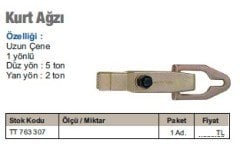 Kurt ağzı çektirme ucu şase ve kaporta doğrultma tek yönlü uzun çene 1 ad.