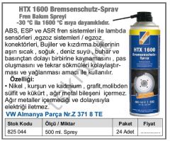 htx 1600 Bremsenschutz-Spray Fren Bakım Spreyi