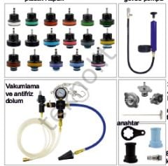 Radyatör Test Antifriz Vakum ve Dolum Seti 28 parça