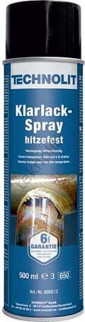 Technolit ısıya dayanıklı şeffaf cila sprey(+650 C) 500 ml.