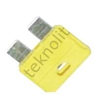 Standart Yassı Sigorta Sarı 20. amp.